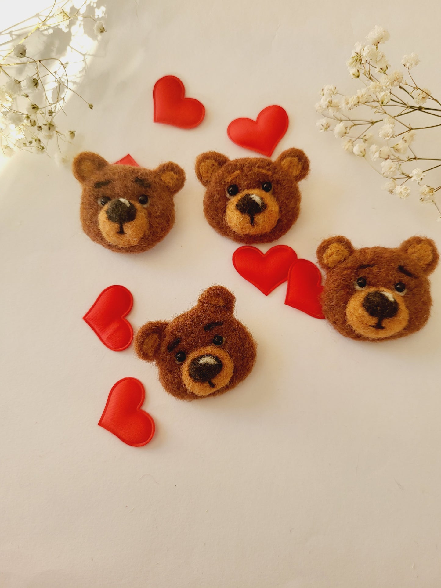 Broșă cap de ursuleț