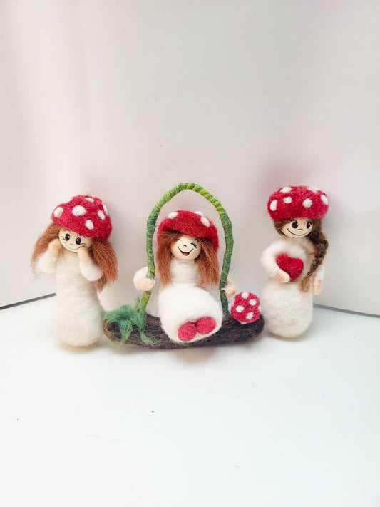 Set 3 fetițe ciupercuțe