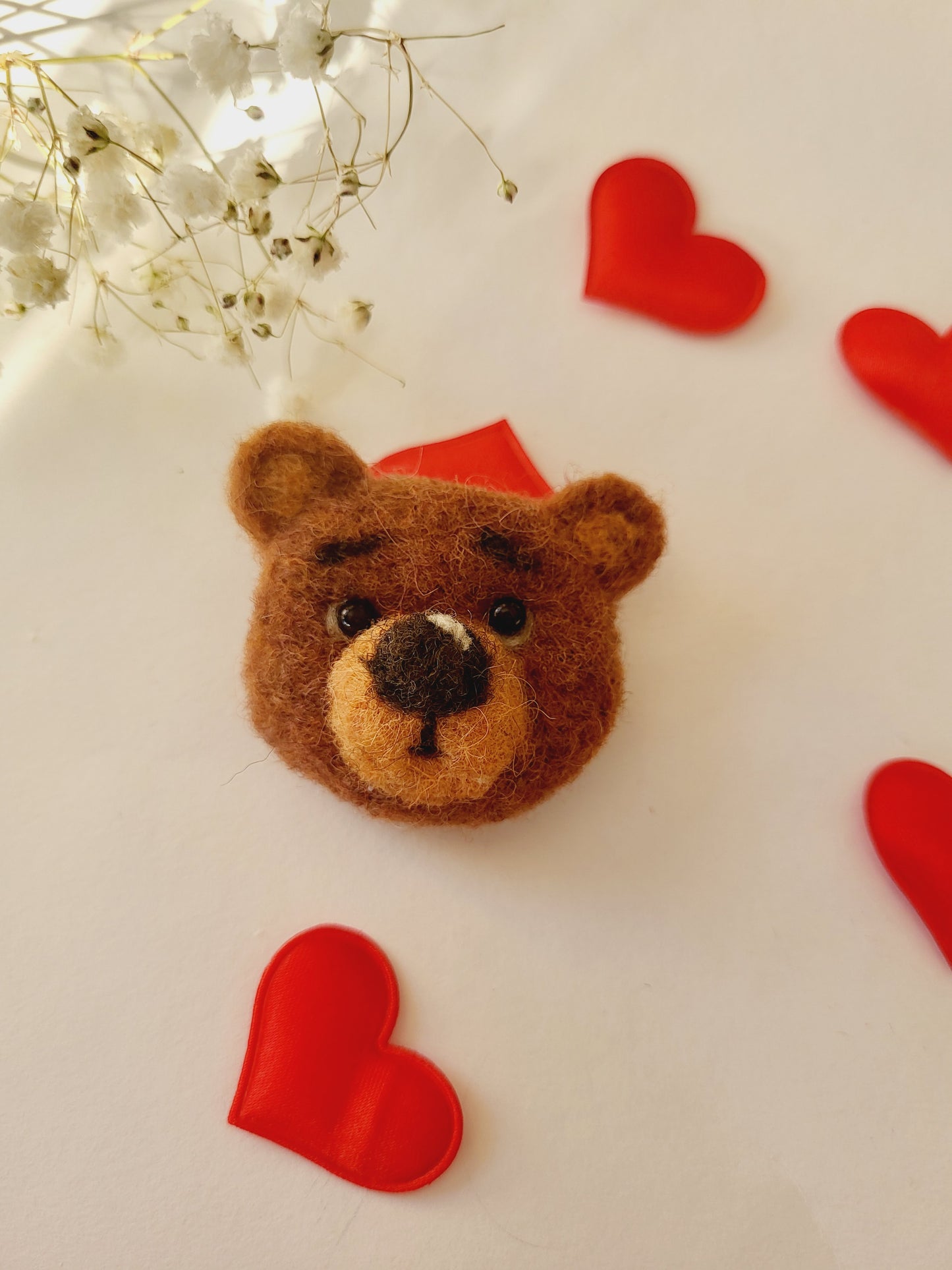 Broșă cap de ursuleț