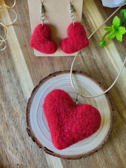 Set "Fiery love" (lănțișor și cercei)