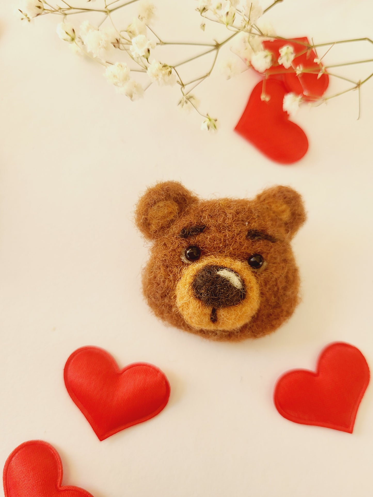 Broșă cap de ursuleț