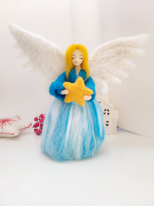 Îngeraș cu stea vârf de brad