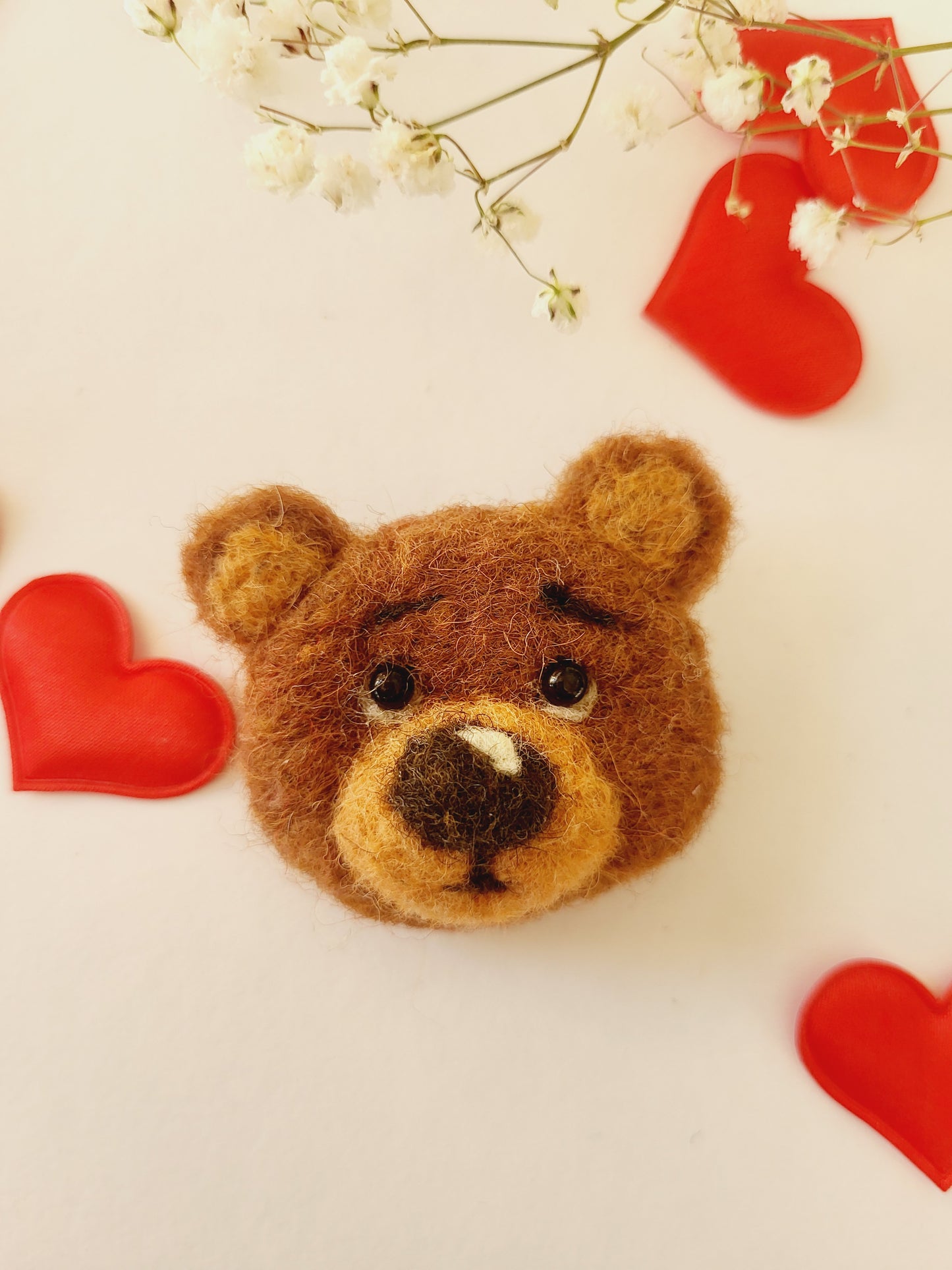 Broșă cap de ursuleț