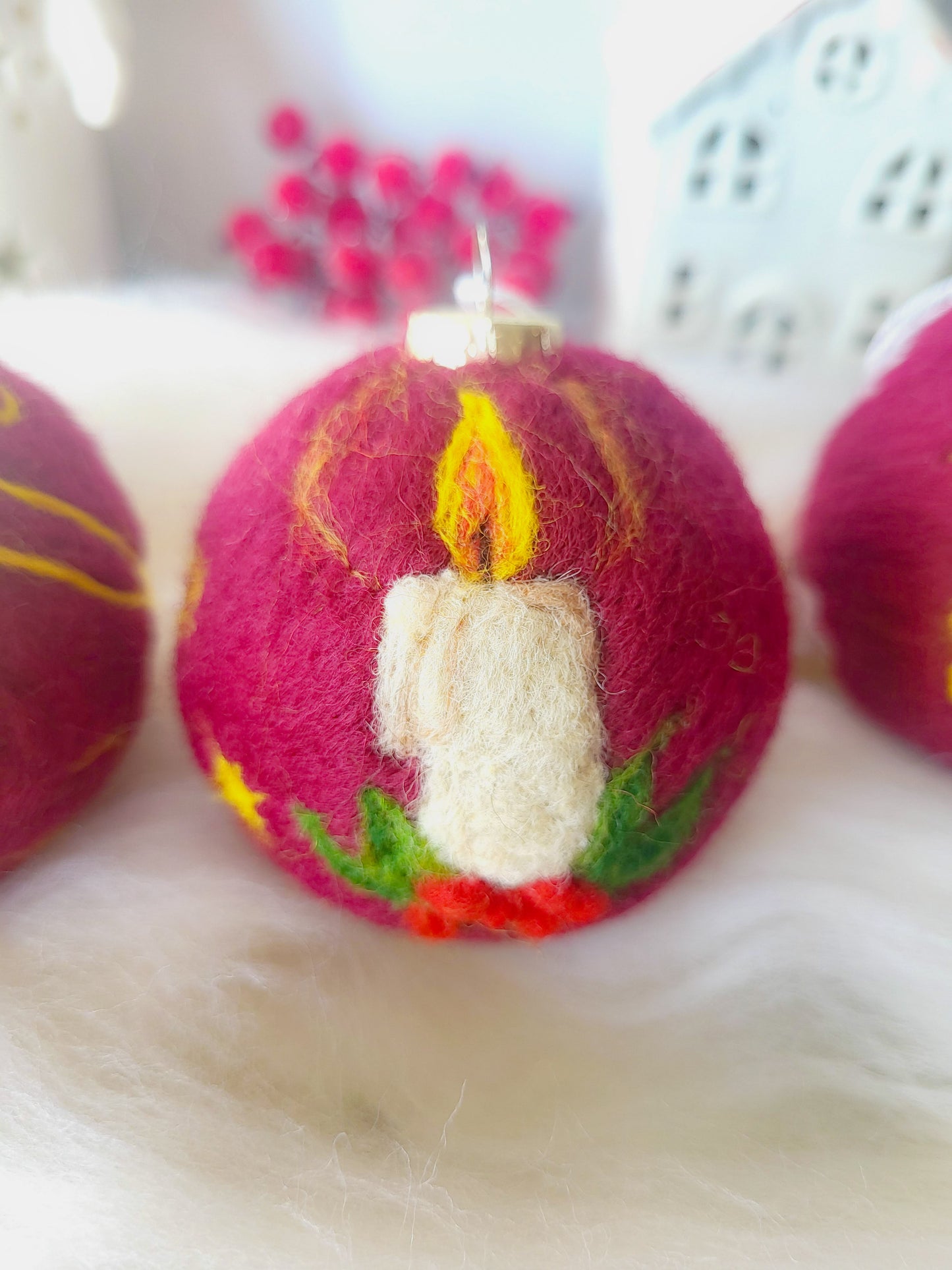 Set 3 globulețe "Red velvet"