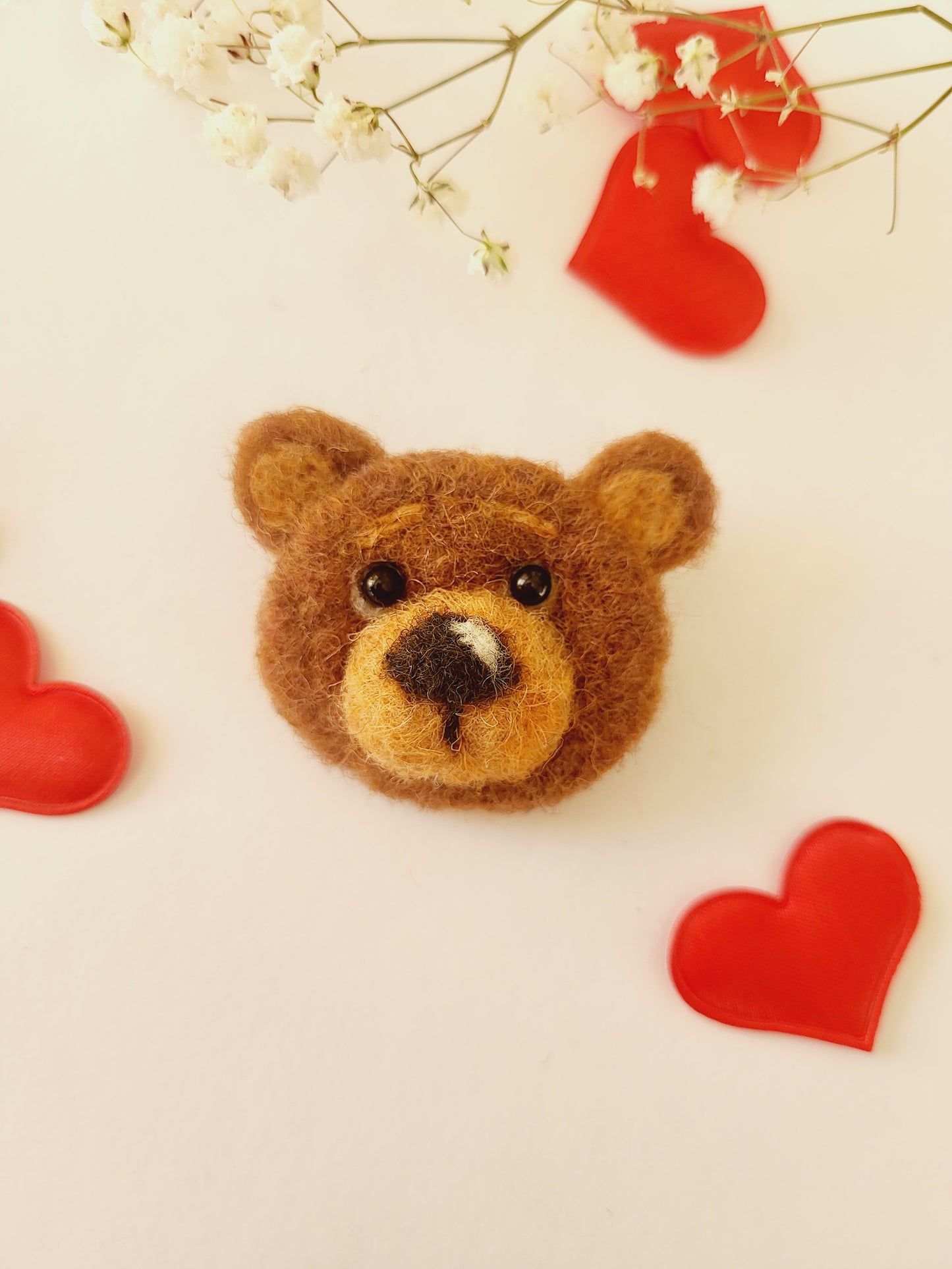 Broșă cap de ursuleț