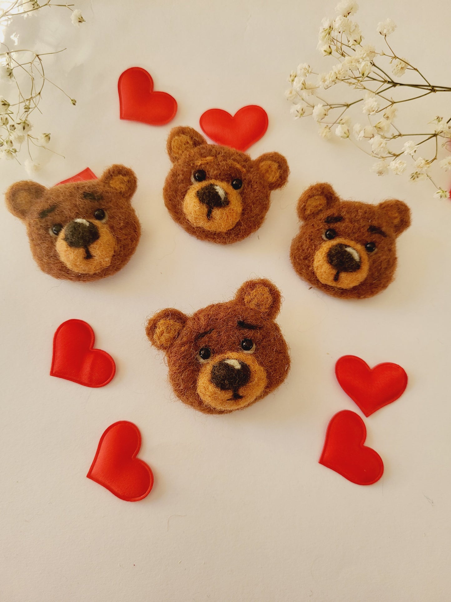 Broșă cap de ursuleț