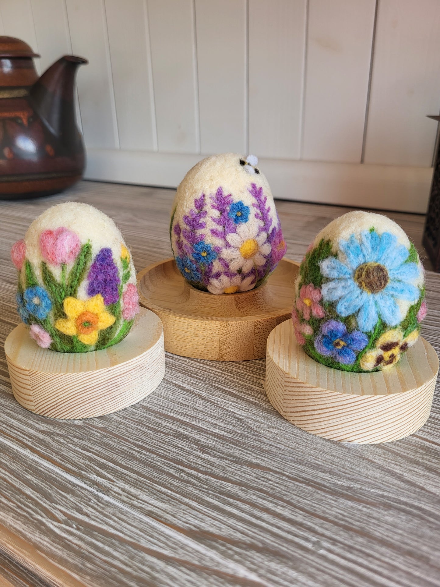 Set 1 ou mare + 2 oua cu flori