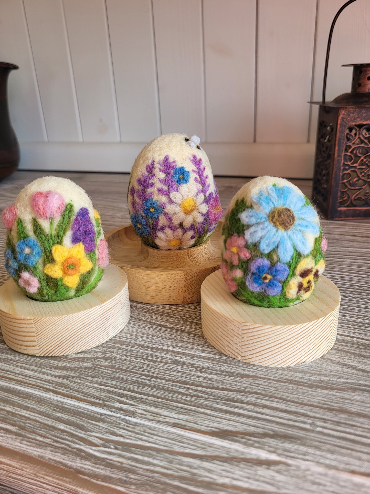 Set 1 ou mare + 2 oua cu flori