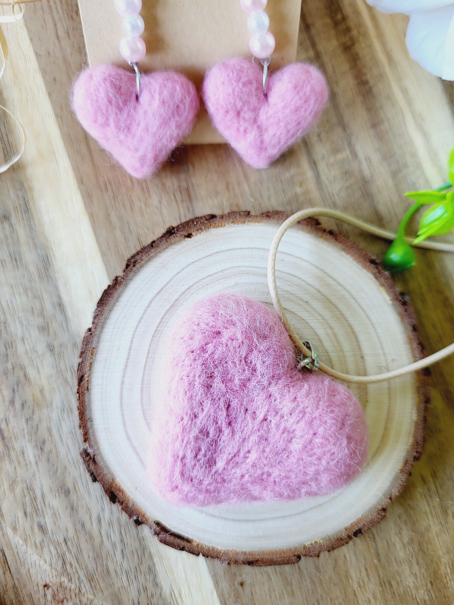 Set "Pretty pink" (lănțișor și cercei)