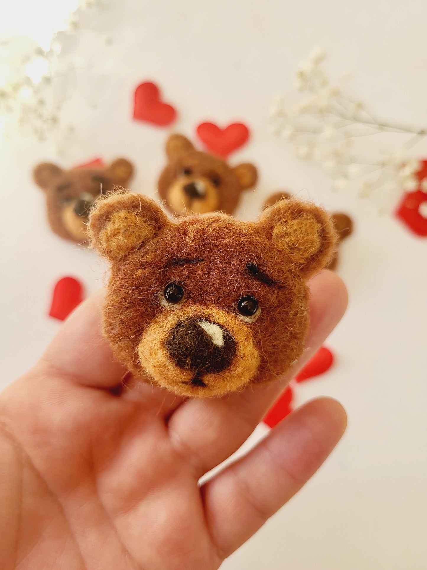 Broșă cap de ursuleț