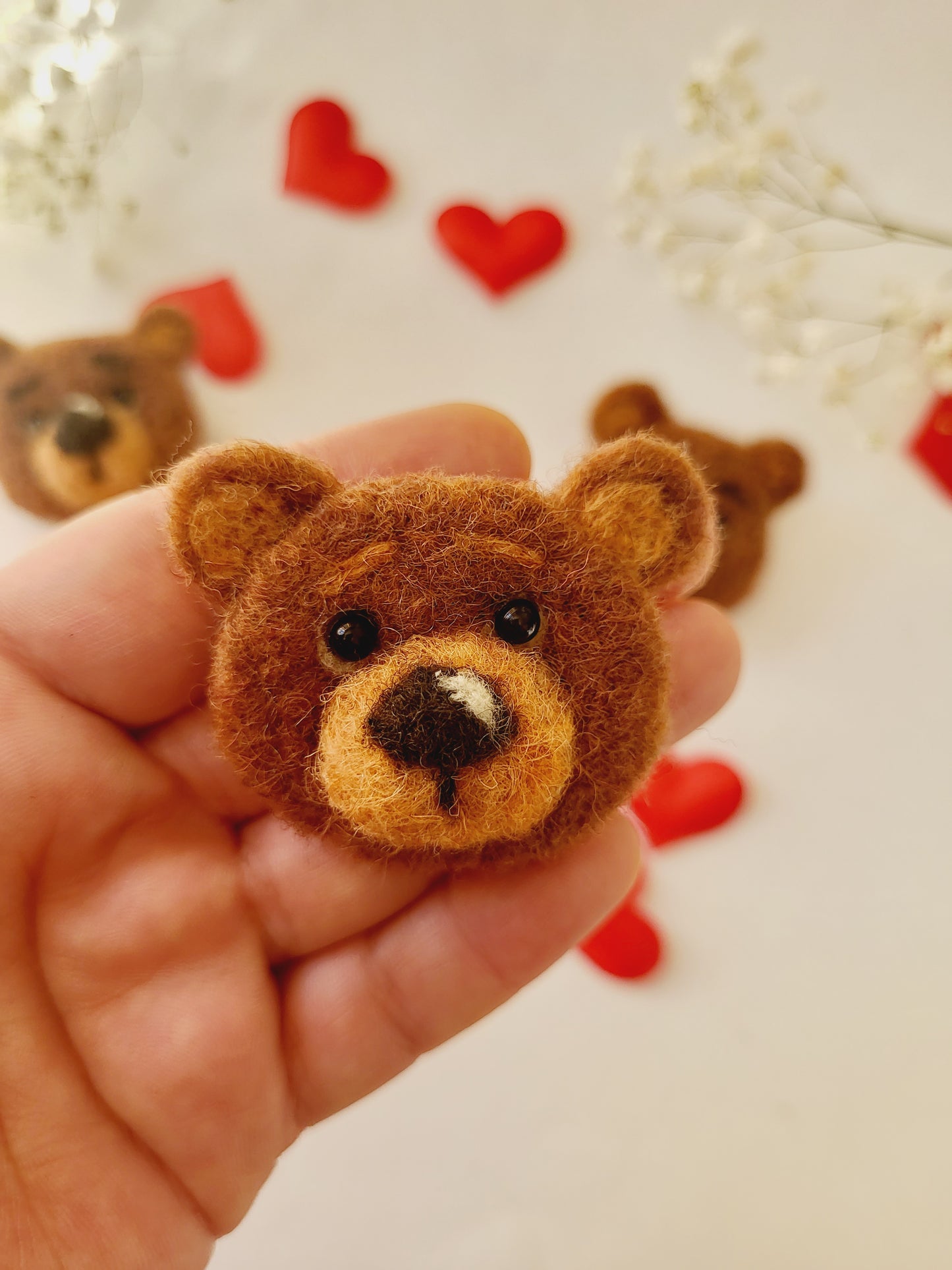 Broșă cap de ursuleț